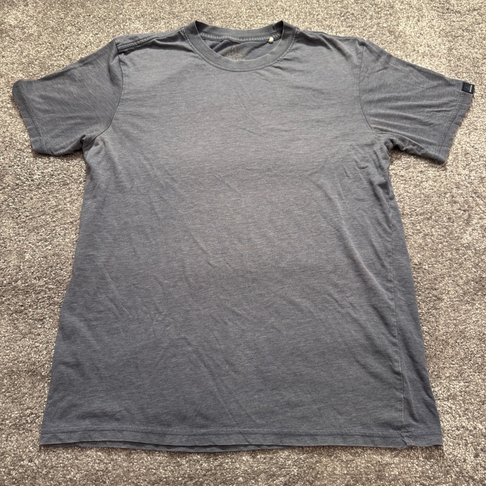 Prana Shirt Mens Medium Gray Organic Cotton Hemp Sustainable Outdoor Gorpcore